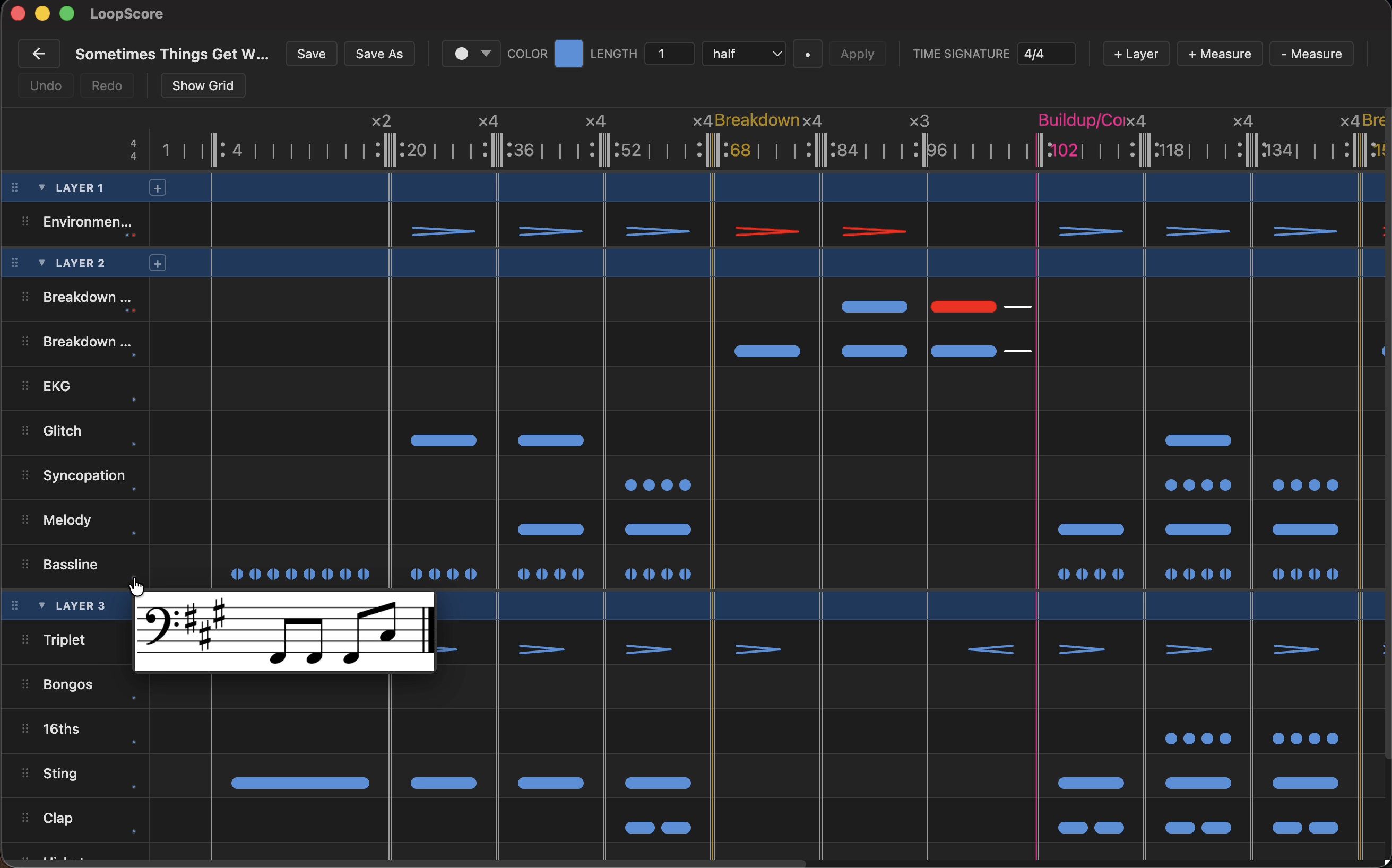 LoopScore example score